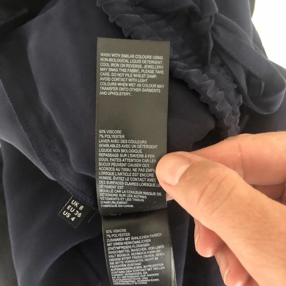 Whistles Women Sz 4 Madison pants slacks
blue elastic drawstring waist - Picture 8 of 10